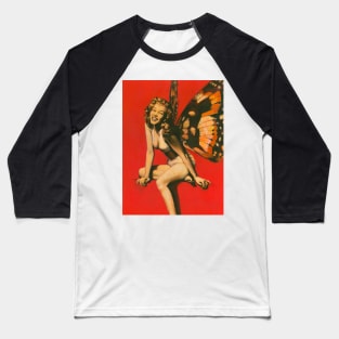 Vintage Fairy Pin-up Baseball T-Shirt